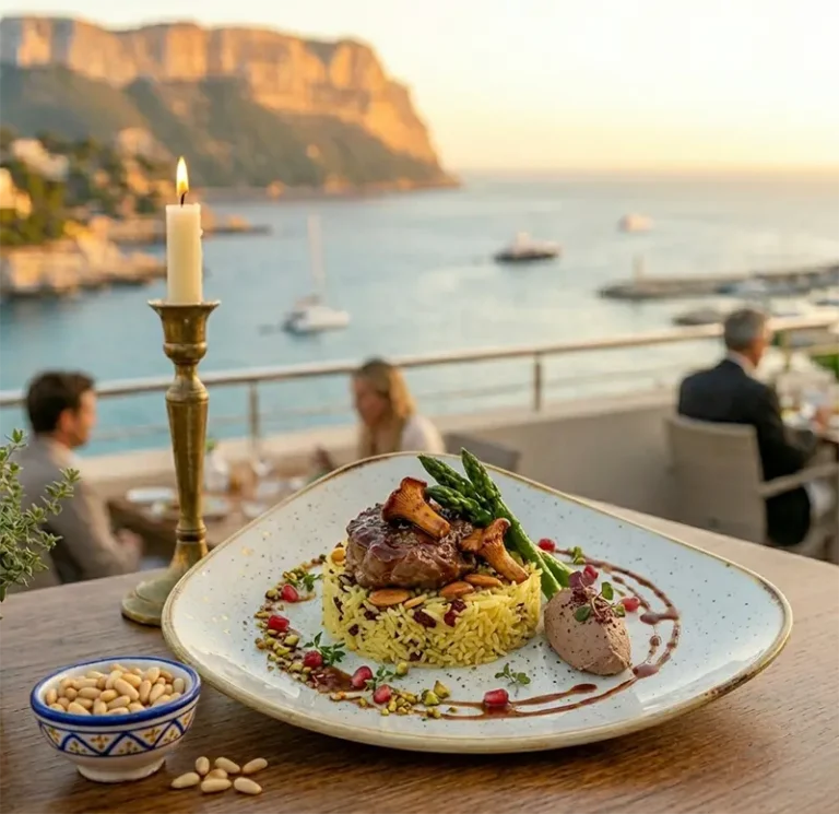 Filet de bœuf et légumes croquants, une expérience culinaire de luxe au restaurant Kaph de Kanaan à Cassis.